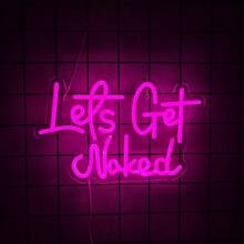Let's /Adults Only/It's A Vibe/Live Nudes Neon Sign,Vibrant Lady Neon Sign For Wall Decor Letter LED Lights, For Bedroom, Dormitory, Bar, Man Cave, Birthday, Wedding, Parties, Home Decor, Girls Room, USB Power Supply Can Be Reused, Comes With Accessories, Easy To Install.