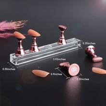 2 Sets Nail Holder Stand Press On Nail Display & Practice - Magnetic Wave Shape Nail Holder With Adjustable Angle & Non-Slip Base (Multiple Colors). Complete Starter Kit Includes Practice Nail Tips Acrylic, Gel Polish & Nail Art Training. Nail Beginners, Enthusiasts, Home Salon, Nail Tech Students & Content Creators. Nail Display, Manicure Practice, Salon Decoration, Nail Photography & Travel. Great Aspiring Nail Artists. Beginner Kit Essential QYCQ - 2 bộ giá đỡ móng tay màu hồng - Xem 3