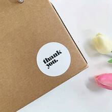 60 张 2 英寸黑白感谢贴纸 - 非常适合小型企业包装、信封、礼品盒密封和派对礼品学校用品、返校 - 多色 - 查看 8