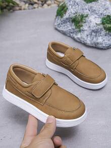 1 Đôi giày thể thao đế bằng chống trượt thoải mái cho trẻ em Unisex, thích hợp để mang ngoài trời trong mọi mùa - màu nâu - Xem 3