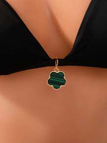 1 pieza Colgante de bikini con diseño del sol, accesorio decorativo y adorable para el traje de baño de mujer, joyería dorada para vacaciones de verano y playa