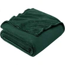 Sofa Blanket Living Room Cover SetFleece Blanket Twin Size, Soft Cozy Twin Blanket, Fuzzy Flannel Blanket Bed, Sofa, Couch, Travel, Camping, 60 X 80 Inches - 墨綠色 - 查看 1