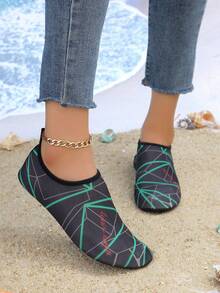 New Beach Shoes, Anti-Slip Water Socks, Breathable Running Shoes, Soft Bottom Diving Shoes, Unisex For Water Park, Anti-Cut Snorkeling Shoes - Black - View 4