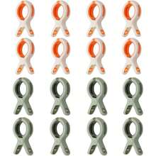 10 件装沙滩巾夹、巡航沙滩椅毛巾夹、衣夹、沙滩巾架，防止毛巾被风吹走，耐用且颜色鲜艳，适合海滨、海滩、露营、烧烤用品、圣诞节和万圣节礼物 - 彩色 - 查看 25