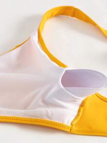 Women's Sexy Cross V-Neck Swimwear, High Waist Solid Color Bikini 2 Pieces Set