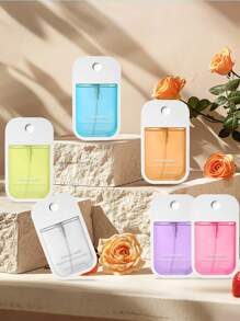 6pcs/3pcs/1pc 45ml Various Scents Of Water-Free Hand Sanitizer, Hyaluronic Acid Spray Hand Sanitizer Fragrance Spray Sand Sanitizer, Portable Travel Hand Sanitizer Two Printing Appearances Will Be Shipped Randomly.