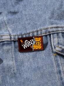 1/2pc(S) Chocolate Brooch, Hard Enamel Pin Badges, Metal Lapel Pin, Also Can Be Used For Backpack Decoration Backpack For School Office Accessories Shirts Jacket Jewelry Christmas Halloween Clothes Pin Funny Cute Teacher Gifts - Multicolor - View 8