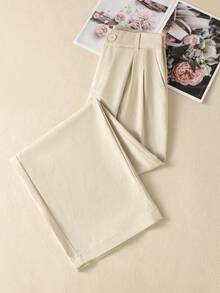 Women's Fashionable Zipper Fly Wide Leg Pants, Suitable For Spring & Summer - Multicolor - View 8