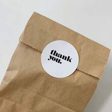 60 张 2 英寸黑白感谢贴纸 - 非常适合小型企业包装、信封、礼品盒密封和派对礼品学校用品、返校 - 多色 - 查看 2