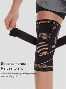 1pc Elastic Bandage Knee Support, Breathable Compression Knee Pad For Basketball, Running, Fitness Gym Accessories Knee Support Sports Knee Pads Gym Knee Pads - Multicolor - View 3
