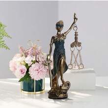 1 Stück kreative Lady Justice Resin Kunstfigur, moderne Heim-Dekoration Skulptur für Wohnzimmer, Schlafzimmer, Arbeitszimmer, Eingang, Tisch