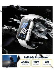 Uhrengehäuse + Bildschirmschutzfolie kompatibel mit Samsung Galaxy Fit 3 für Herren und Damen, stoßfeste, kratzfeste Hartkunststoffhülle kompatibel mit HD gehärtetem Glasbildschirmschutz, Schutz des Handgelenkrückens vor Beschädigungen