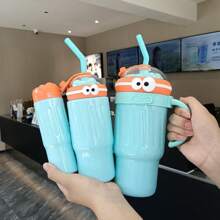 1 buc/3 buc sticle de apă multi-piesă color dopamină 1250 ml + 700 ml + 300 ml cu mâner, sticlă de apă cu paie de mare capacitate, atractivă și practică, potrivită pentru călătorii, sport, uz la birou, diverse cadouri de sărbători și ziua de naștere