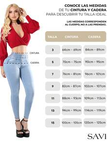 SAVIJEANS JEANS PARA MUJER PUSH UP SUPER SKINNY | AZUL LAVADO OSCURO | SAVI JEANS - Azul lavado oscuro - Ver 6