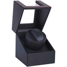 Automatic Watch Winder, Display Box, Storage Organizer, Stylish Design, Ultra-Quiet, USB Plug-In, Easy To Use, Suitable For Bedroom, Living Room, Ship, Showroom, Office Back To School Dormitory Storage - Black - View 2