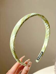 1/3/5 piezas Diademas escocesas para mujeres, aro para el cabello estilo francés retro, accesorios de cabello versátiles para lavarse la cara, uso al aire libre, para todas las estaciones - Multicolor - Ver 24