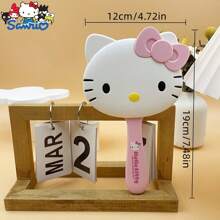 Sanrio 1 Stück süßes Mädchen Design Make-up Spiegel - 2-in-1 tragbarer Kamm und Spiegel, süßer Cartoon-Stil geeignet für alle Haartypen, ideal für Reisen und täglichen Gebrauch, perfektes Geschenk für Freundin und Mama