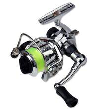 Compact Mini 100 Spinning Fishing Reel - Stainless Steel, High-Speed 4.3:1 Spinning Fishing Gear Ratio With Interchangeable Rocker Arm & Included 109yd Line, Perfect For Carp Fishing And Saltwater Fishing, Portable Angling Supplies