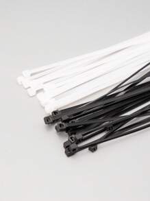 100pcs Cable Zip Ties, Heavy Duty Nylon Tie Wraps For Indoor And Outdoor Use, Self-Locking Black Wire Ties For Cable Management