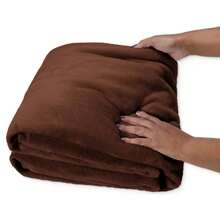 Kit 2 Plain Blankets For Couples In Microfiber 1.80 X 2.00 - Beauty & Comfort - 套件 2 棕色 - 查看 2
