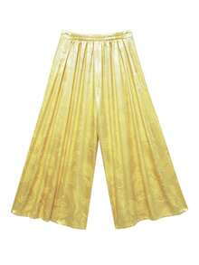 Pantalones anchos de estilo tradicional chino vintage para hombre, pantalones casuales con estampado de dragón en satén jacquard suave, con un ajuste relajado, transpirables y suaves, apropiados para primavera y otoño - Dorado - Ver 7