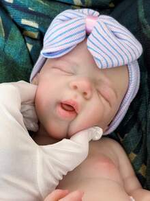 18 Inch Realistic Silicone Reborn Baby Doll, 3D Painted Skin Texture Pascale, Waterproof, Flexible, Can Open Mouth Adorable Girl Doll, Perfect Gift For Kids - Reborn Doll - View 4