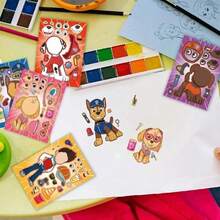 Paw Patrol 8 hojas de pegatinas de rompecabezas de , Kit para hacer caras divertidas con pegatinas de dibujos animados, Juego de rompecabezas para niños, Diversión para niños y niñas - Multicolor - Ver 5