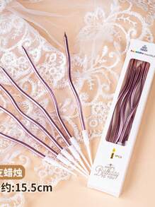 6/12/18 Peças Velas Curvas Coloridas Douradas, Velas de Aniversário, Decorações Insertas para Bolo, Decoração de Bolo, Suprimentos de Cozimento, Decorações de Cozimento, Decorações de Casamento, Suprimentos de Festa, Decorações