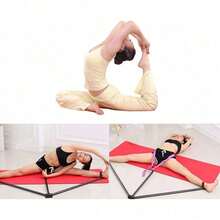 1 Piece Black Leg Stretcher, Ligament Stretching Trainer, Foldable Design. Equipped With Hand And Foot Grips To Ensure Stability During Exercise. - Black - View 2