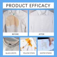 Quitamanchas para ropa: desengrasante suave, eliminación de manchas y olores para uso doméstico, detergente para lavado a máquina/a mano, polvo de lavandería esencial para el hogar, modelo aleatorio antiguo/nuevo enviado - Multicolor - Ver 10