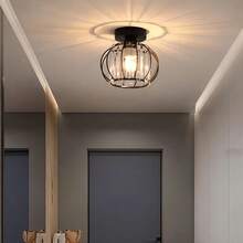 1 Nordic Hallway Light, Hallway Foyer Balcony,  Creative, Personalized, Entrance Gold Light Luxury Crystal Ceiling Light - Crystal Glass Small Ceiling Lamp - View 3