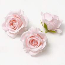 5 Peças/10 Peças/20 Peças Cabeças de Flores de Rosas Artificiais Rosa Claro, Adequadas para Decoração Doméstica, Cabeça de Rosa Artificial e Botão Decoração de Casamento Flor de Pulso da Noiva Flor para Segurar na Mão Material Floral DIY Presente do Dia dos Namorados Caixa de Doces de Casamento Decoração de Bolo de Aniversário Material Pétalas Material para Decoração do Dia dos Namorados Material para Decoração do Ano Novo