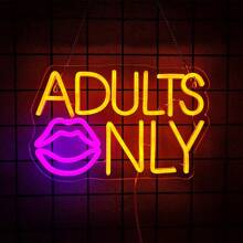 Let's /Adults Only/It's A Vibe/Live Nudes Neon Sign,Vibrant Lady Neon Sign For Wall Decor Letter LED Lights, For Bedroom, Dormitory, Bar, Man Cave, Birthday, Wedding, Parties, Home Decor, Girls Room, USB Power Supply Can Be Reused, Comes With Accessories, Easy To Install.