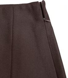 Skirt High Waist Zip Up Split Bodycon Fitted Party A Line Skirt, 2025 Style - 棕色 - 查看 3