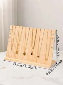 Grand présentoir en bois pour bijoux, support organisateur de colliers et pendentifs pour comptoir ou vitrine