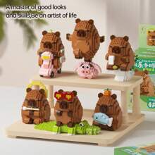 1 Mignon Capybara Adulte 14+ Blocs de Construction, 300+pièces, Cadeau d'Anniversaire, Série Animaux DIY Blocs de Construction, Décoration de Bureau, Soulagement de la Pression, Soulagement du Stress, Décoration de Collection Maison, Poupée d'Assemblage, Ornement de Bureau, Cadeau de Fête, Cadeau Fête des Pères, Cadeau de Mariage, Décoration de Mariage, Cadeau de Remise des Diplômes