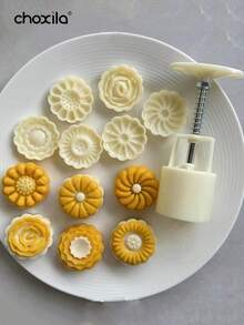 choxila 7pcs/Set Maamoul Mold Set, Cookie Mold Set, Mooncake Mold Set, Pastry Maker Dessert Mold Cookie Stamp Baking Tool - Mooncake Mould - View 12