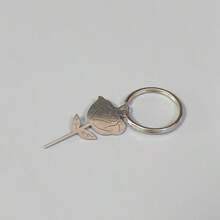 (2 Needles + 1 Ring) Rose Stainless Steel Mobile Phone Card Needle SIM Card Pick-Up Needle SIM Card Pick-Up Needle - Grey - View 4