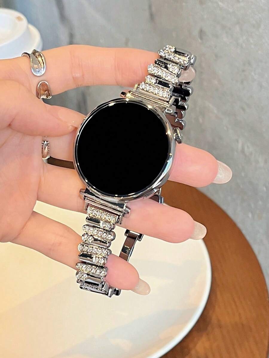 18mm/20mm/22mm 不对称金属表带 - 时尚替换表带，兼容三星 Galaxy Watch 7/6/5/4（40mm/44mm）、Galaxy Watch 5 Pro、Galaxy Active 2、Watch 6/4、GT6/GT5/GT4/GT3/GT2 Pro，蝴蝶扣设计，舒适耐用，男女通用