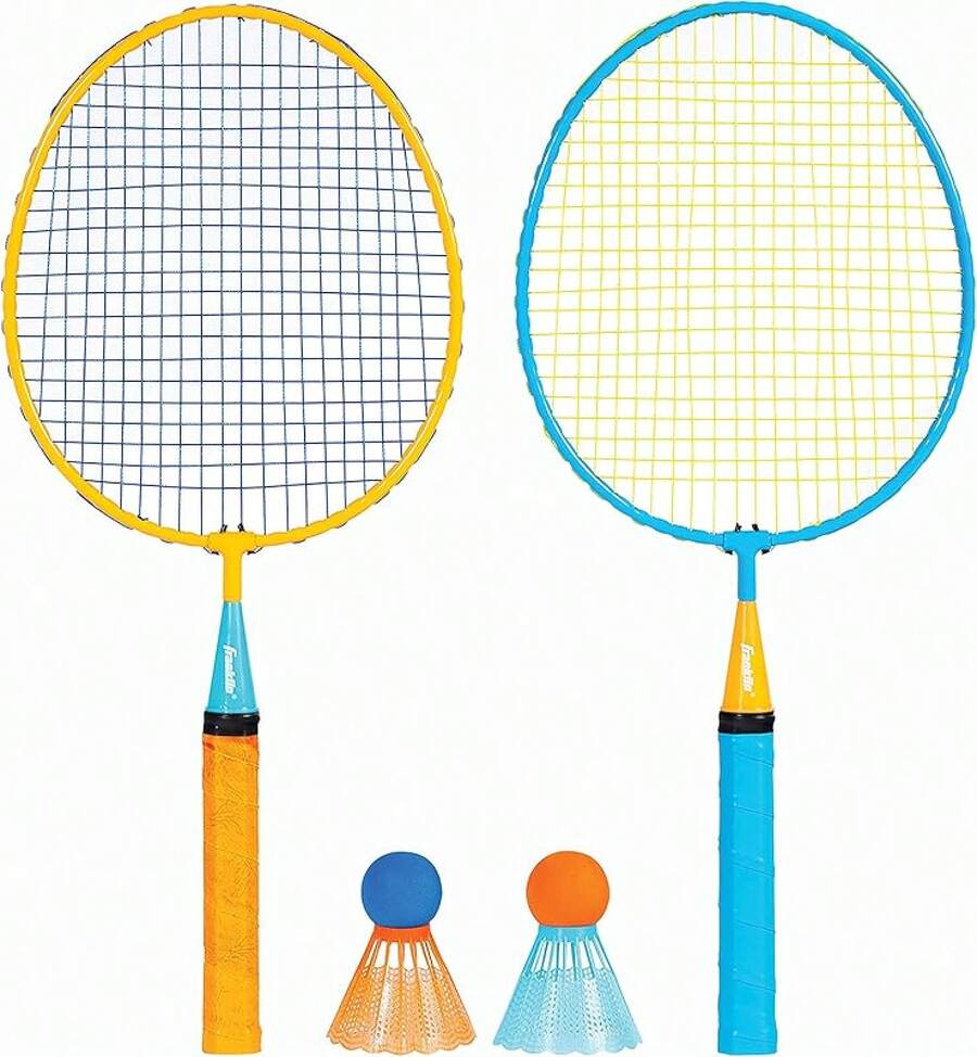 Badminton Racket Set - Smashminton, Oversize - Yellow and Blue - View 1
