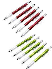 1pc 6-In-1 Multi-Purpose Pen Construction Tool, Gift Tool Pen, Multi-Purpose Pen With Ball Pen, Ruler, Touch Pen, Level, Screwdriver, Pen Tool Small Tool Pen Gift, Suitable For Dad Gift, Christmas And Birthday Presents Back To School - Yellow - View 16