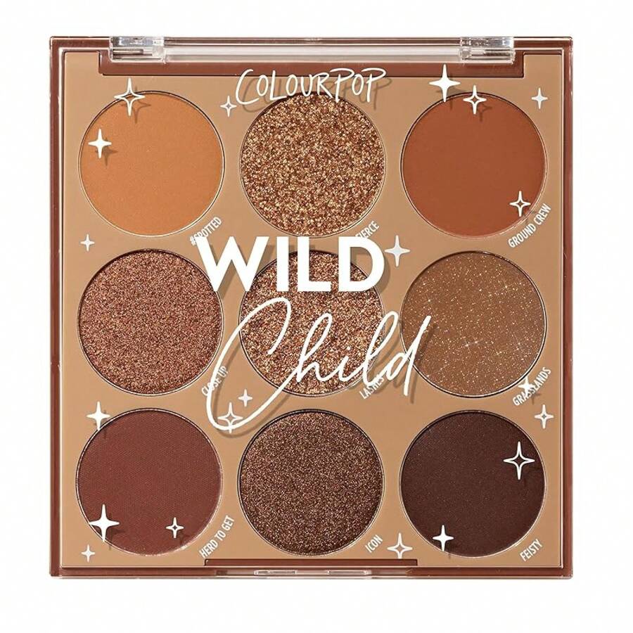 ColourPop Going Coconuts Nude Eyeshadow Palette - Cool-Toned Brown Eye Makeup Palette With 9 High-Pigment Matte And Shimmer Eyeshadow Finishes - Ultra-Velvety, Long-Wearing Formula (0.3 Oz)