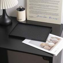 Luxury Faux Leather Storage Tray, Rectangular Design In Black, White, Brown Colors, Suitable For Bathroom Towel, Entryway Key, Fragrance, Cosmetic, Lipstick, Fragrance Storage, Living Room Desktop Storage Tray, Hotel Decor Back To School - Multicolor - View 14