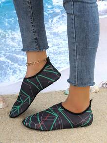 New Beach Shoes, Anti-Slip Water Socks, Breathable Running Shoes, Soft Bottom Diving Shoes, Unisex For Water Park, Anti-Cut Snorkeling Shoes - Black - View 5