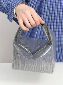 1pc Waterproof Swimsuit Tote Bag, With Handle And Zipper, Oxford Cloth Dry & Wet Dual-Use Bag, Waterproof Clothing Bag, Travel Gym Beach Bag, Waterproof Phone Bag, Swimming Waterproof Bag, Sports Bag, Large Capacity Travel Bag For Gym Workout, Unisex Travel Essential Durable Swimming Bag