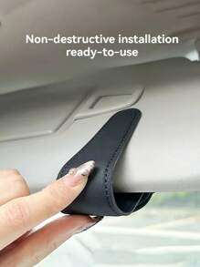 1/2pcs Magnetic Car Sunshade Glasses Clip - Cute Coal Design, Multi Functional Car Glasses Clip, Strong Magnetic Bracket For Fashionable Glasses, Sunshade Storage Glasses Clip, Car Interior Accessories, Car Accessories | Fantastical Design | Safe Magnetic Bracket, Fashionable Car Glass Bracket.​