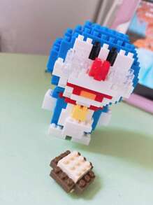 Doraemon Bloques de construcción de micropartículas con figura de Doraemon Nobita de anime, juguete de ensamblaje para niños y niñas, regalo lindo