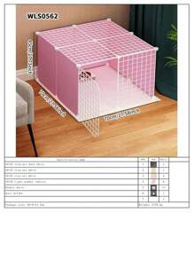 Small Cat Fence, Foldable Guinea Pig/Rabbit Cage, Indoor Removable Balcony Half Enclosed Pet Fence, Space Saving