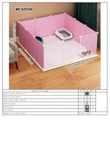 Small Cat Fence, Foldable Guinea Pig/Rabbit Cage, Indoor Removable Balcony Half Enclosed Pet Fence, Space Saving
