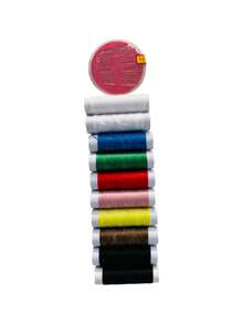 Kit Com 10 Unidades De Linha De Costura Colorido - Multicolorido - Visão 4